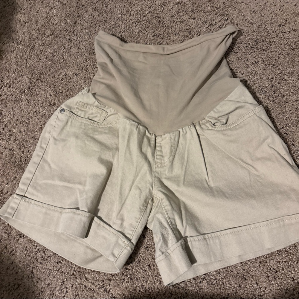 Motherhood Beige Maternity Shorts